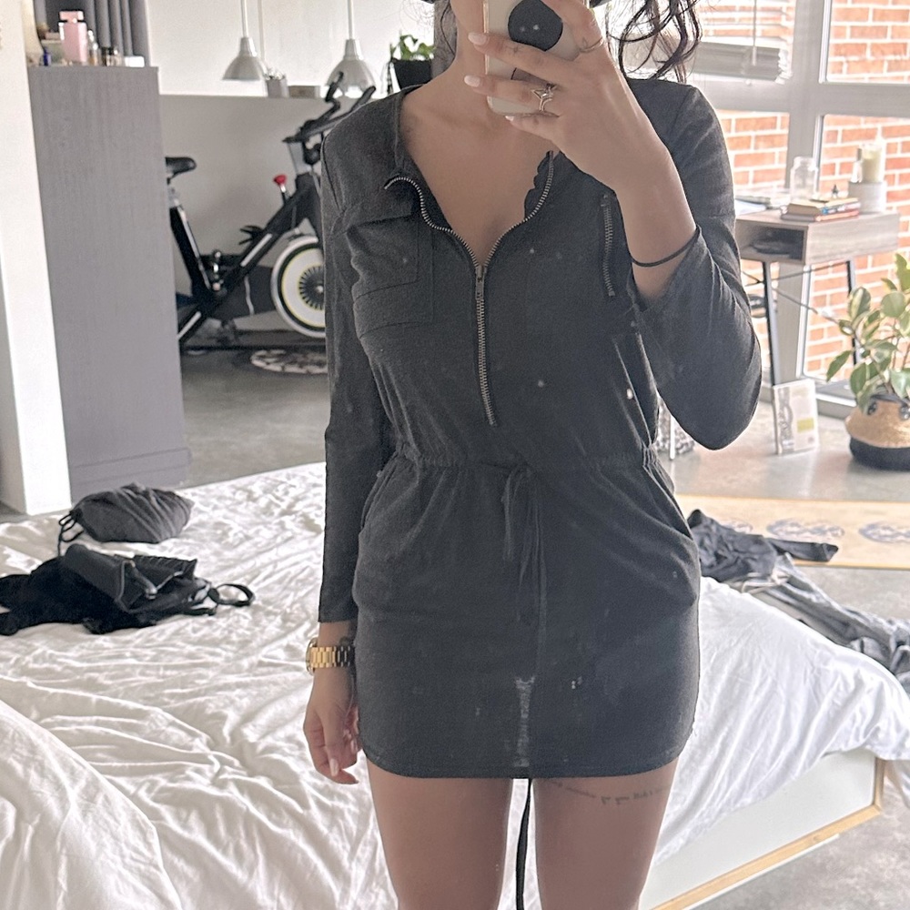 Dark grey jumper dress